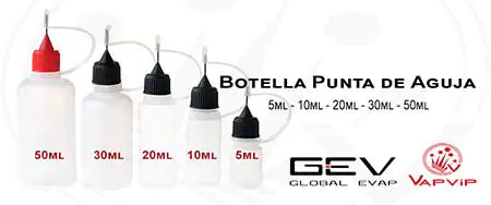 Botella de punta de aguja
